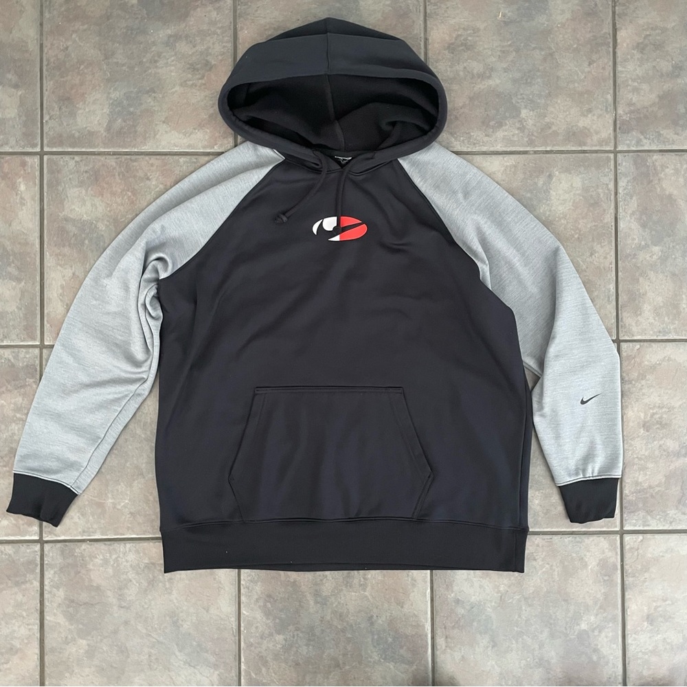 Nike Therma-FIT Women's Black/Grey‎ Fleece Training Hoodie (DD5205-010) Size L